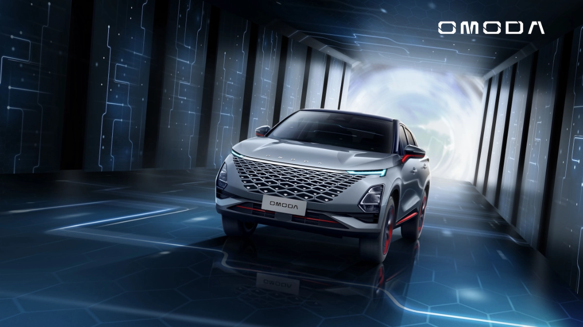 OMODA vehicle showcasing Blade Battery technology